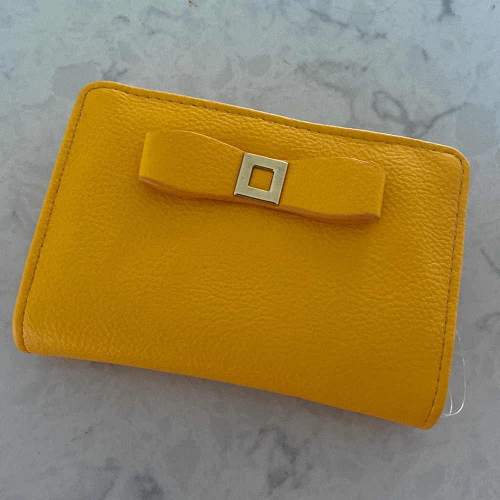 Merona Yellow Bow Wallet New!